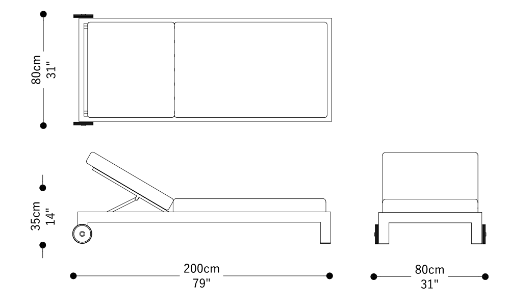 Image of the main dimensions of the product